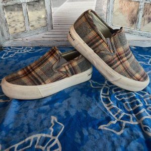 Seavees Baja Slip On Platform Women's Sneaker Size 8 Plaid